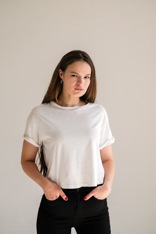 CROP GIRLS COTTON T.SHIRTS